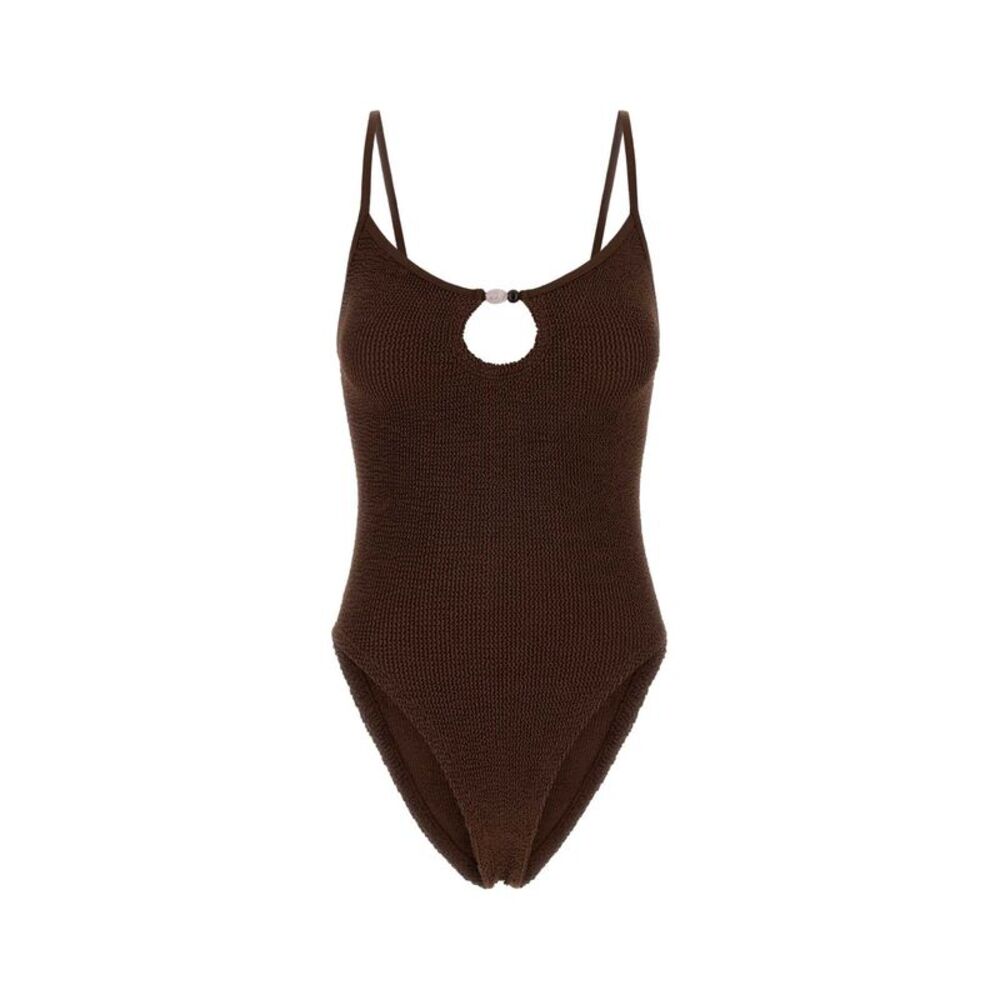 Hunza G Women Chocolate Stretch Nylon Mia Swimsuit